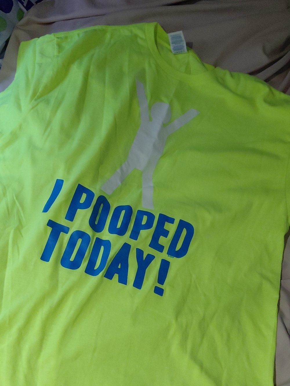 Delta Neon Yellow Kids' Short Sleeve Tee with Blue Graphic